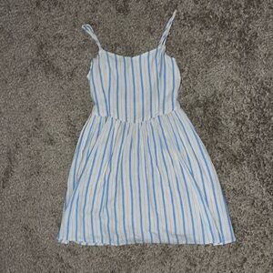 SMALL Aerie Blue & White Striped Dress